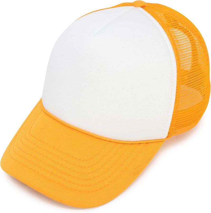 DALIX Two Tone Trucker Hat Summer Mesh Cap with Adjustable Snapback Strap - Image 1